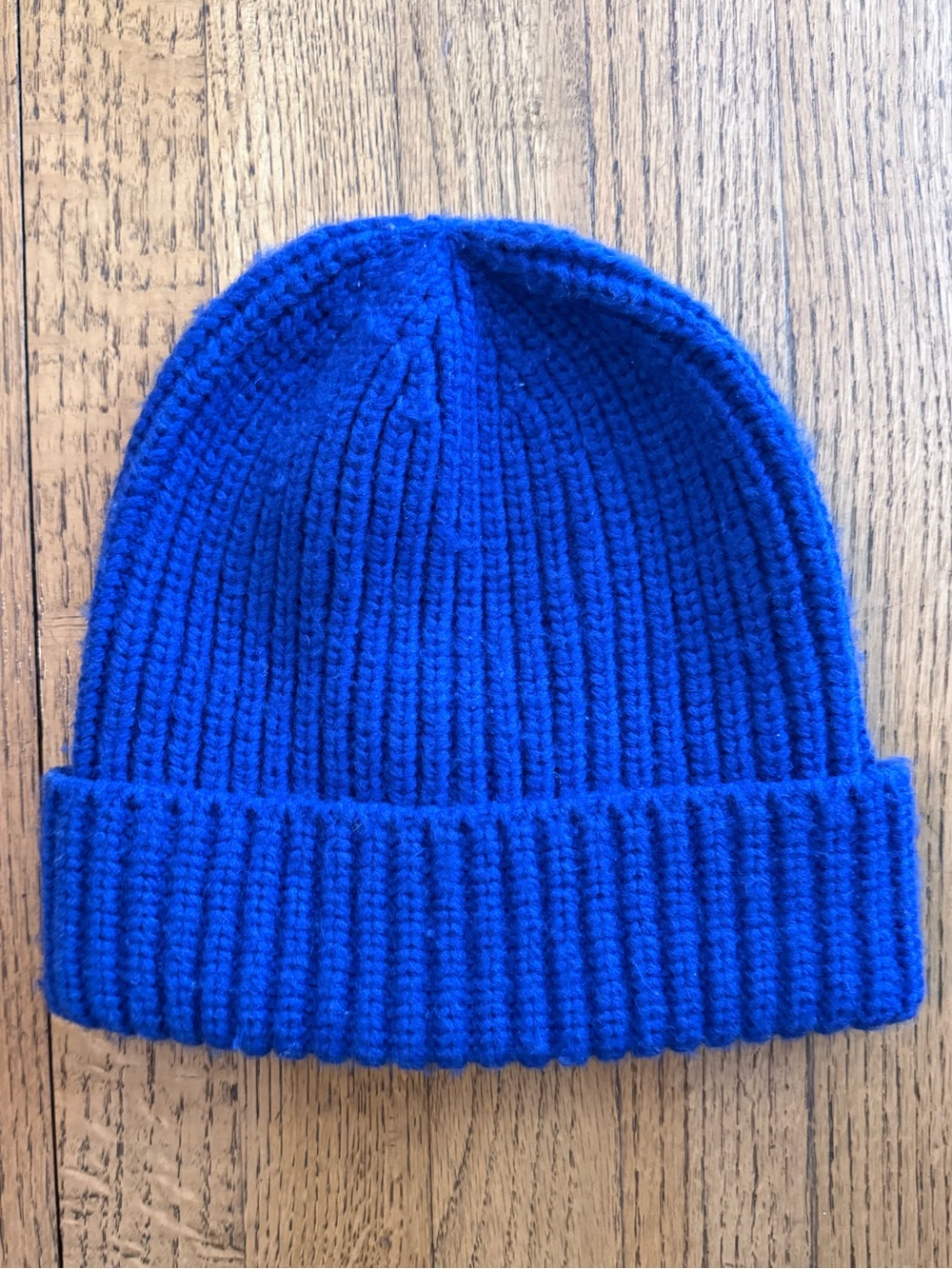 NA-KD Chunky Knitted Soft Beanie Cobalt Blue Wool Blend One Size
